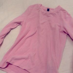 Pink long sleeve fuzzyish sweater from H and M